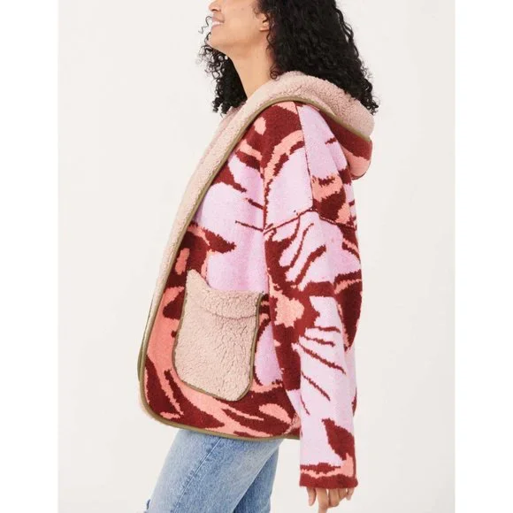 🎉LAST CHANCE🎉 NWT Free People Winter Chill Reversible Cardi / Orchid Rose - Picture 2 of 7